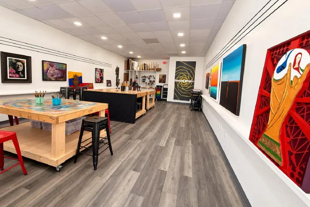 brightened and organized art studio 1
